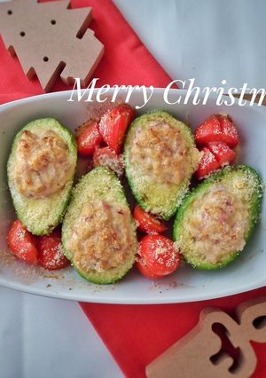 アボカドボートのクリスマスグリル-レシピのメイン写真