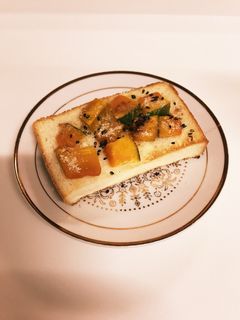 ❁南瓜の煮物トースト❁-レシピのメイン写真