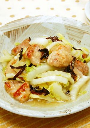 白だしで!白菜と鶏肉きくらげの生姜炒め-レシピのメイン写真