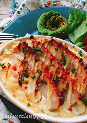 菊芋とブロックベーコンのクリームグラタン-レシピのメイン写真
