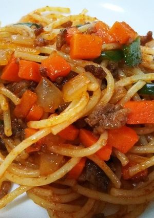 離乳食後期～完了期☆豚ひき肉のナポリタン-レシピのメイン写真