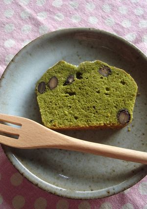 抹茶＆黒豆ケーキ　-レシピのメイン写真