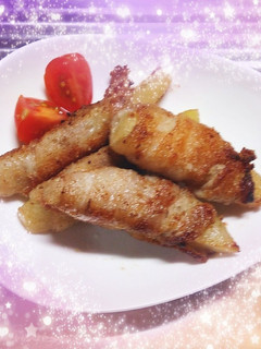 ヤーコンの豚バラ肉巻き唐揚げ-レシピのメイン写真