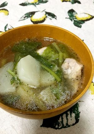 かぶと鶏肉のあったかスープ♡-レシピのメイン写真