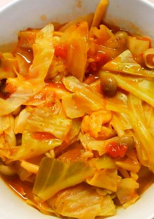 簡単❃キャベツと きのこのトマト煮❃-レシピのメイン写真