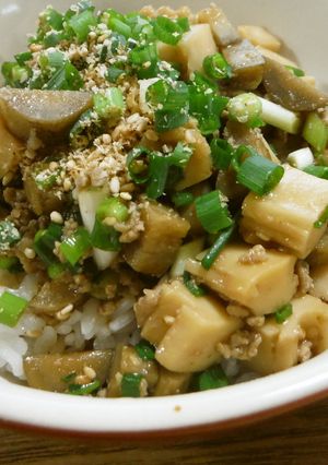 ごぼう＆角麩（かくふ）ヘルシー満足丼♪-レシピのメイン写真