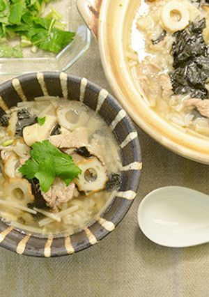 大鍋で美味しく！海苔たっぷり雑炊-レシピのメイン写真