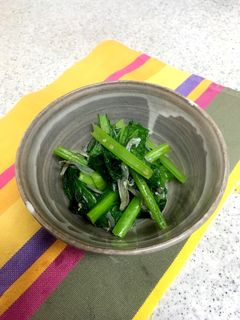小松菜とおじゃこの醤油糀炒め-レシピのメイン写真