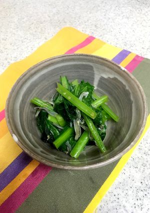 小松菜とおじゃこの醤油糀炒め-レシピのメイン写真