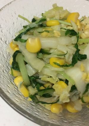 白菜の大量消費！超簡単！白菜のコーン煮-レシピのメイン写真