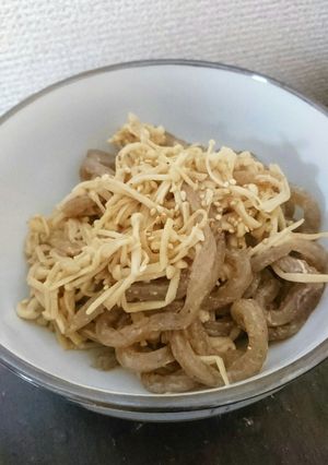 簡単１品☆えのきこんにゃくのマヨ味噌炒め-レシピのメイン写真