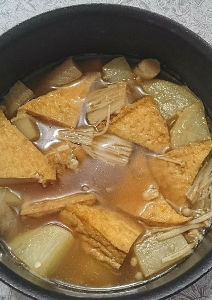 大根とコンニャクの厚揚げの煮物-レシピのメイン写真