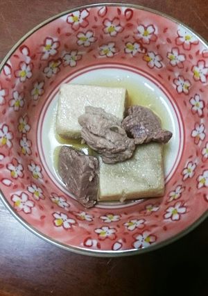 高野豆腐と牛ステーキ肉の含め煮-レシピのメイン写真