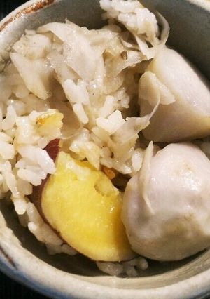 ホクホク☆里芋とさつま芋の炊き込みご飯-レシピのメイン写真