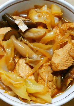 簡単❁鶏むね肉とキャベツきのこの甘酢煮♪-レシピのメイン写真