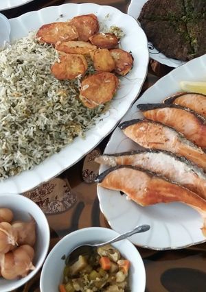 イラン料理 サブズィポロウ バ マヒ-レシピのメイン写真