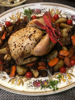 クリスマスローストチキン 赤ワインソース-レシピのメイン写真