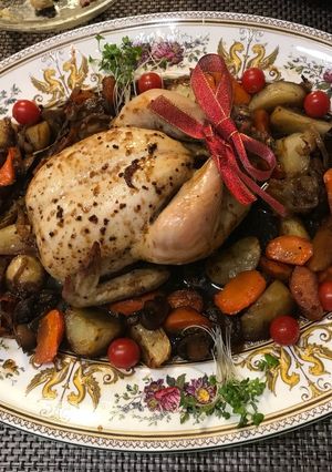 クリスマスローストチキン 赤ワインソース-レシピのメイン写真