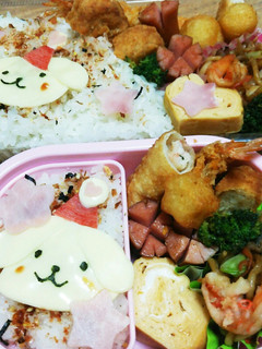 今日のキャラ弁12/20(ポムポムプリン-レシピのメイン写真