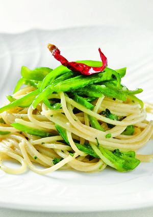 ひもとうがらしのペペロンチーノスパゲティ-レシピのメイン写真