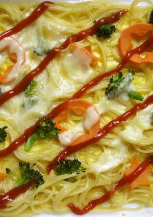 オーブンでパスタピザ-レシピのメイン写真