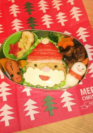 クリスマスおにぎり弁当✨年少娘✨覚え書き-レシピのメイン写真