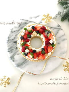簡単レシピdeクリスマスリース タルト♡-レシピのメイン写真