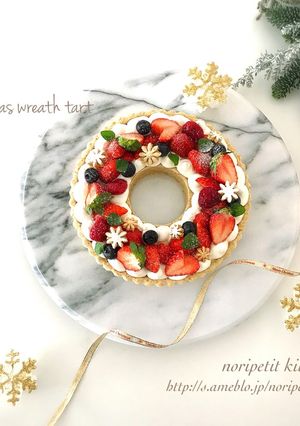 簡単レシピdeクリスマスリース タルト♡-レシピのメイン写真
