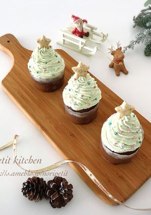 簡単♡クリスマスツリー マフィン♡-レシピのメイン写真