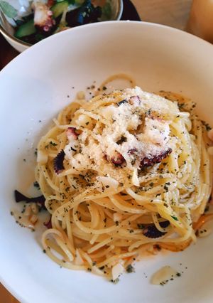 ランチに☆カフェ風たこのペペロンチーノ-レシピのメイン写真