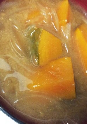 ホクホク〜かぼちゃの味噌汁-レシピのメイン写真