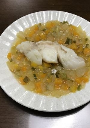 クリスマスカラーで♬魚の野菜あんかけ-レシピのメイン写真