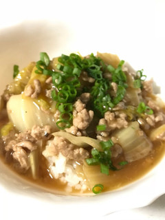 簡単☆白菜とひき肉のあんかけ☆どんぶり-レシピのメイン写真
