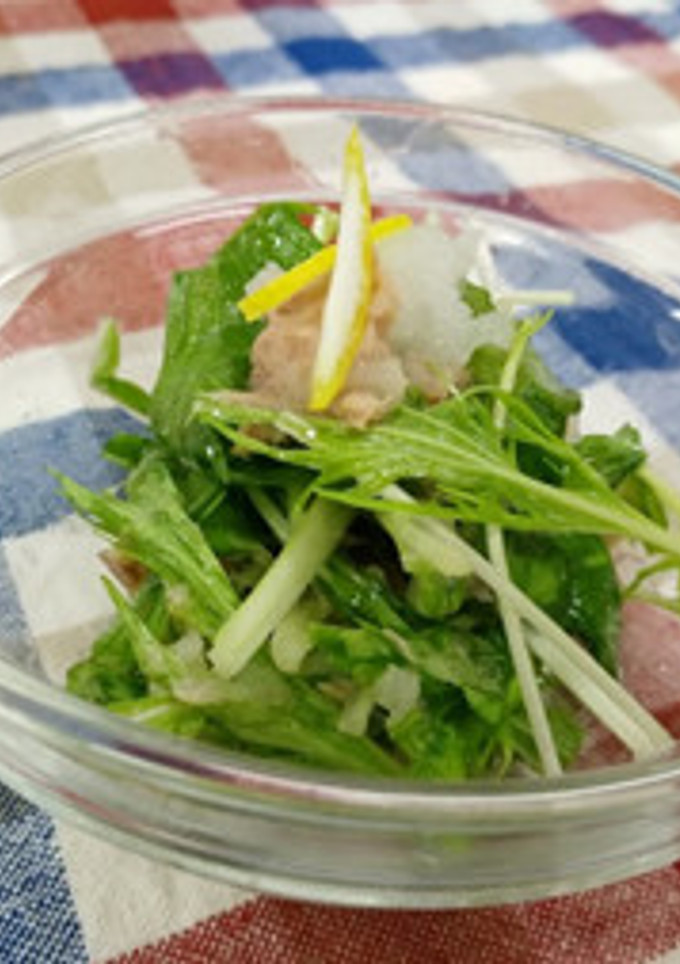 簡単和えるだけ！水菜とツナのみぞれ和え-レシピのメイン写真