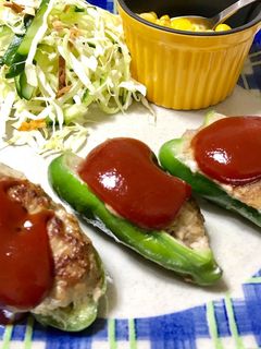 苦くない!!!♡ピーマンの肉詰め(^^)-レシピのメイン写真