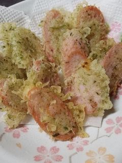 カリっと魚肉ソーセージの磯部揚げ-レシピのメイン写真