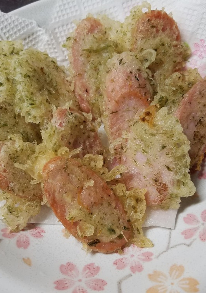 カリっと魚肉ソーセージの磯部揚げ-レシピのメイン写真