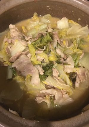 豚バラと白菜のワサビ鍋-レシピのメイン写真