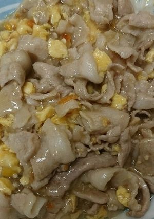 豚バラと卵のあんかけ(うちのごはん使用)-レシピのメイン写真