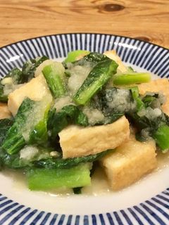 白だしで簡単!厚揚げと小松菜のみぞれ煮-レシピのメイン写真