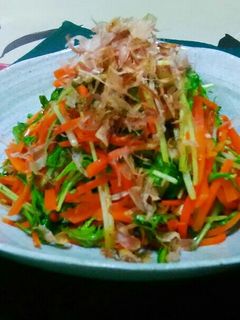 人参と水菜の☆おかか炒め☆-レシピのメイン写真