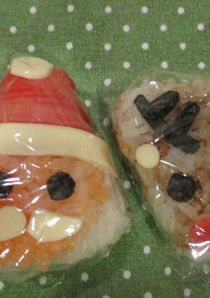 クリスマス★サンタさんおにぎり-レシピのメイン写真