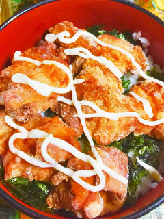 クックドゥ香味ペーストで鳥唐揚げ丼美味-レシピのメイン写真