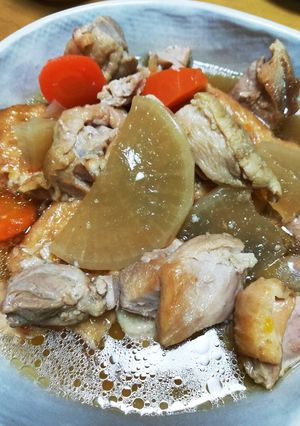 にんじん、大根、鶏肉の煮物-レシピのメイン写真