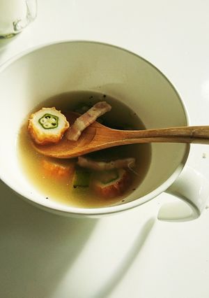 オクラちくわベーコンのとろとろスープ☆-レシピのメイン写真