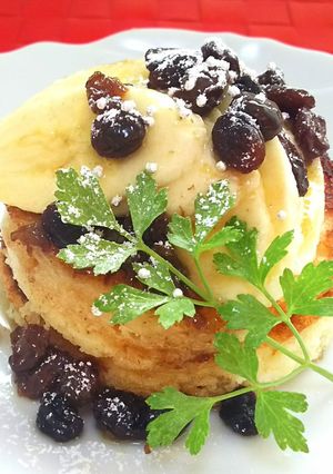 バナナとラムレーズンのホットケーキ-レシピのメイン写真