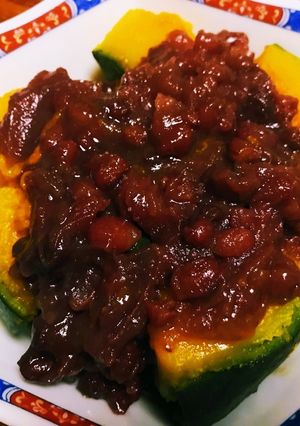 缶詰めとレンジで楽々♪あずきかぼちゃ♪-レシピのメイン写真