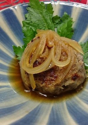 あたた生だしでオニオンハンバーグ-レシピのメイン写真