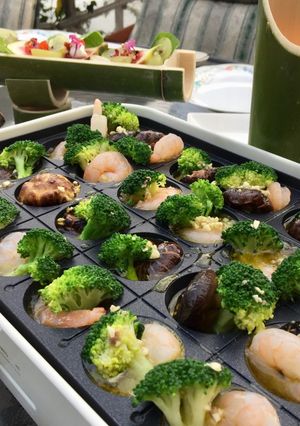 たこ焼き器で!乾しいたけのアヒージョ-レシピのメイン写真