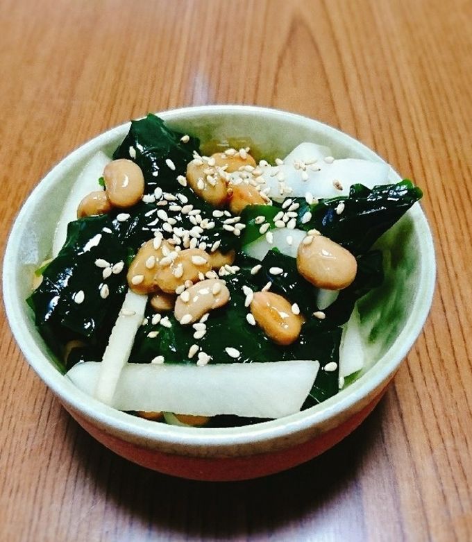 簡単!大根とわかめと納豆の和物-レシピのメイン写真